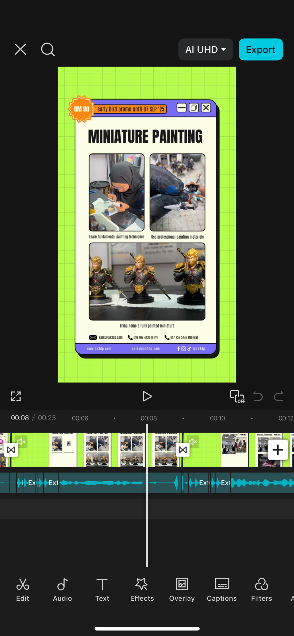 short video editing service
