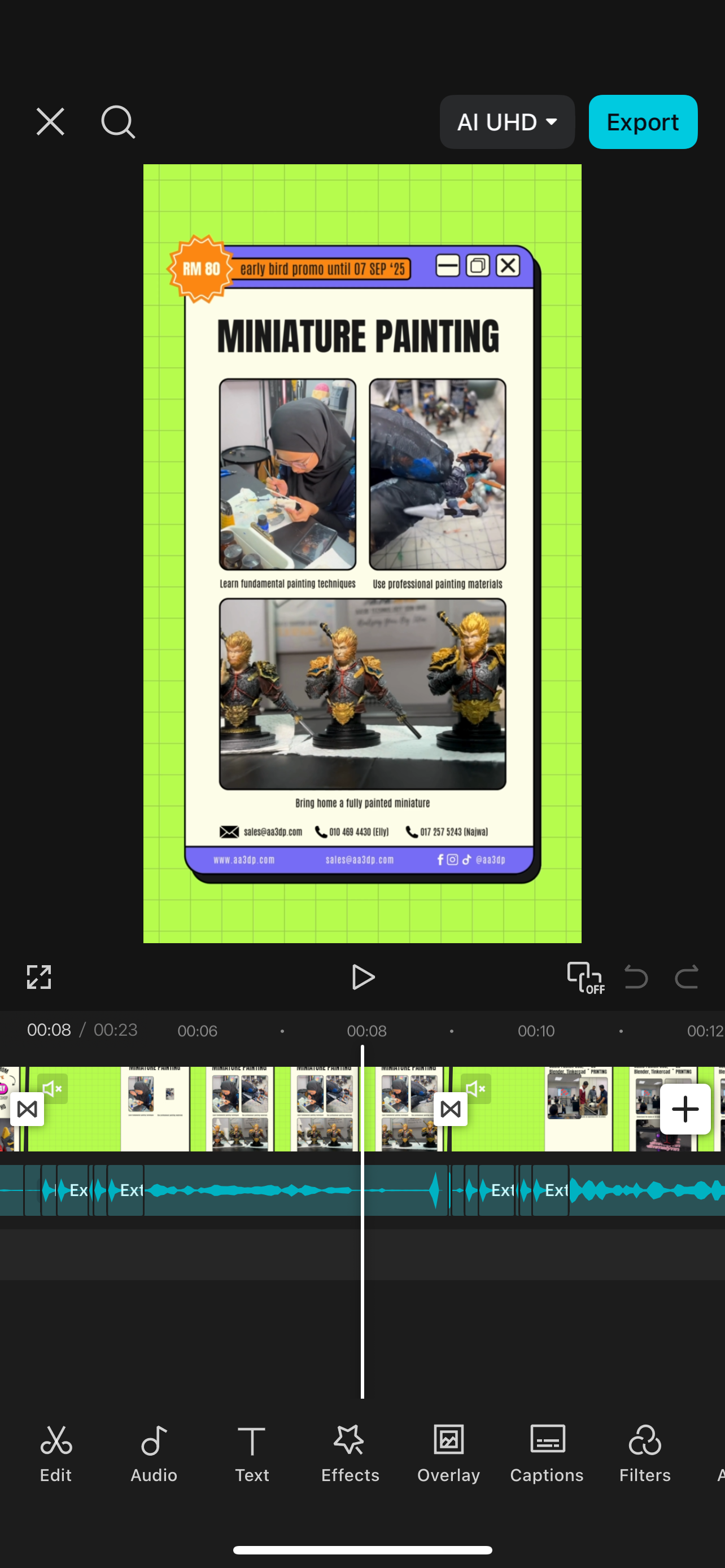 short video editing service
